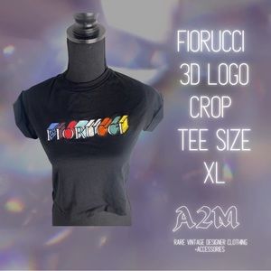 Fiorucci 3D Logo Crop Tee Size XL
